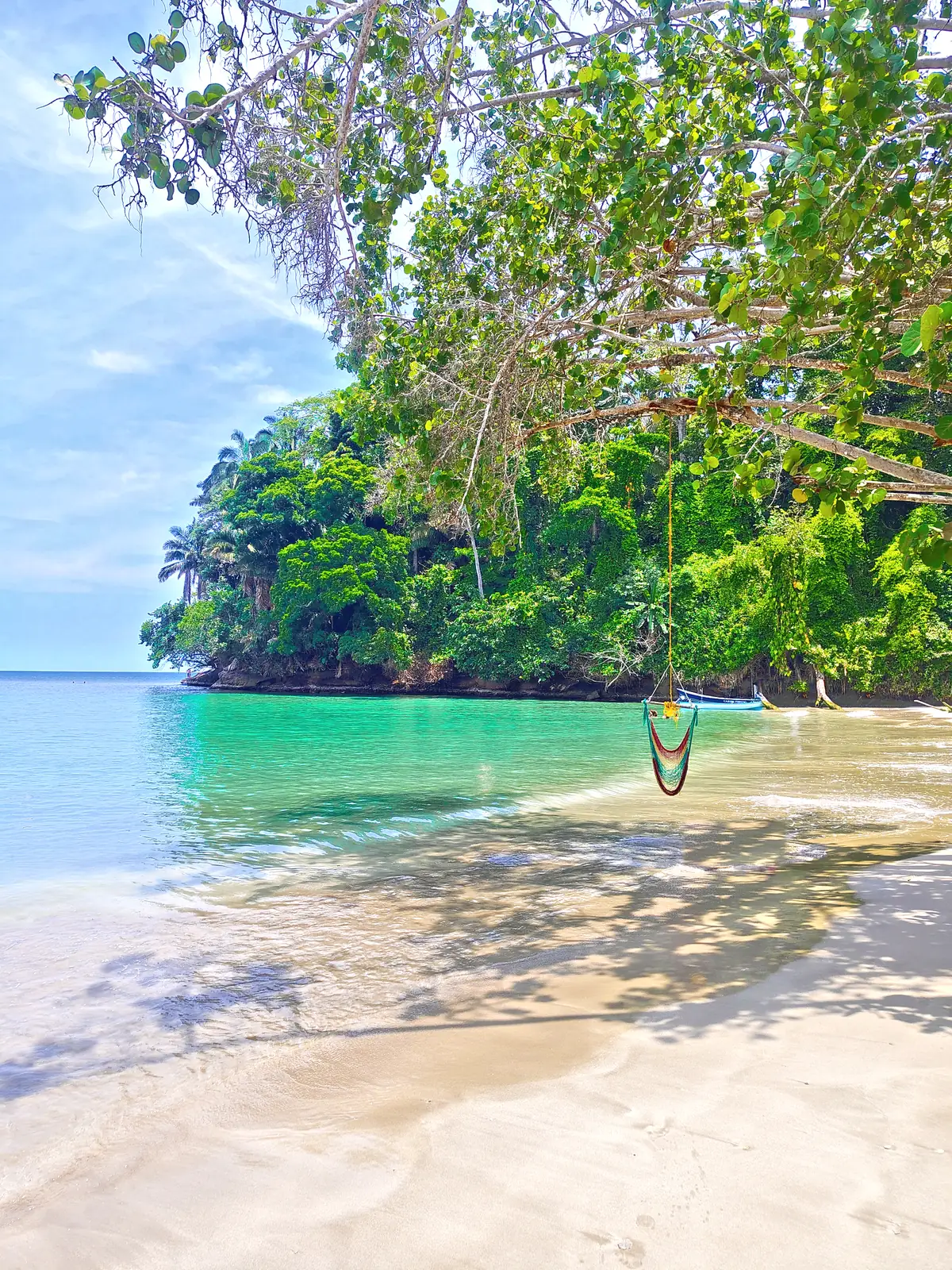 The turquoise cove at Punta Uva, with forest down to the sand